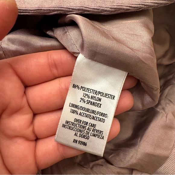 Petite Sophisticate corduroy lilac purple vintage single button blazer 12P - Picture 12 of 13